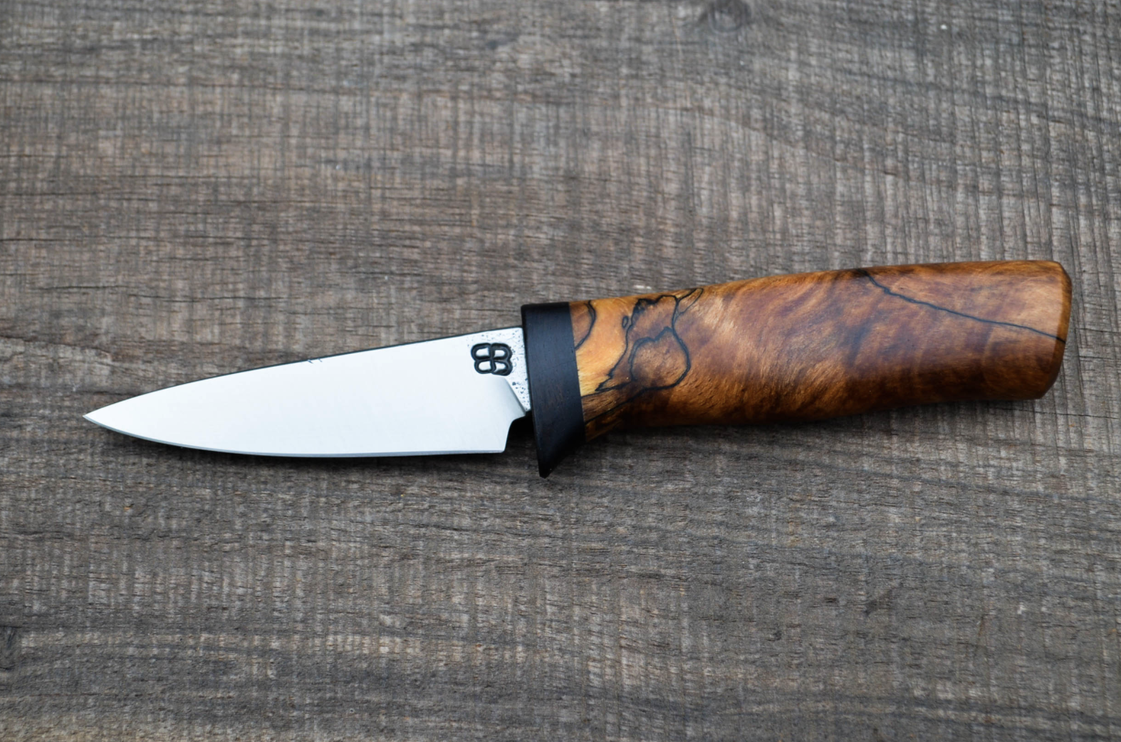 3" Spalted Copper Beech Belt Knife