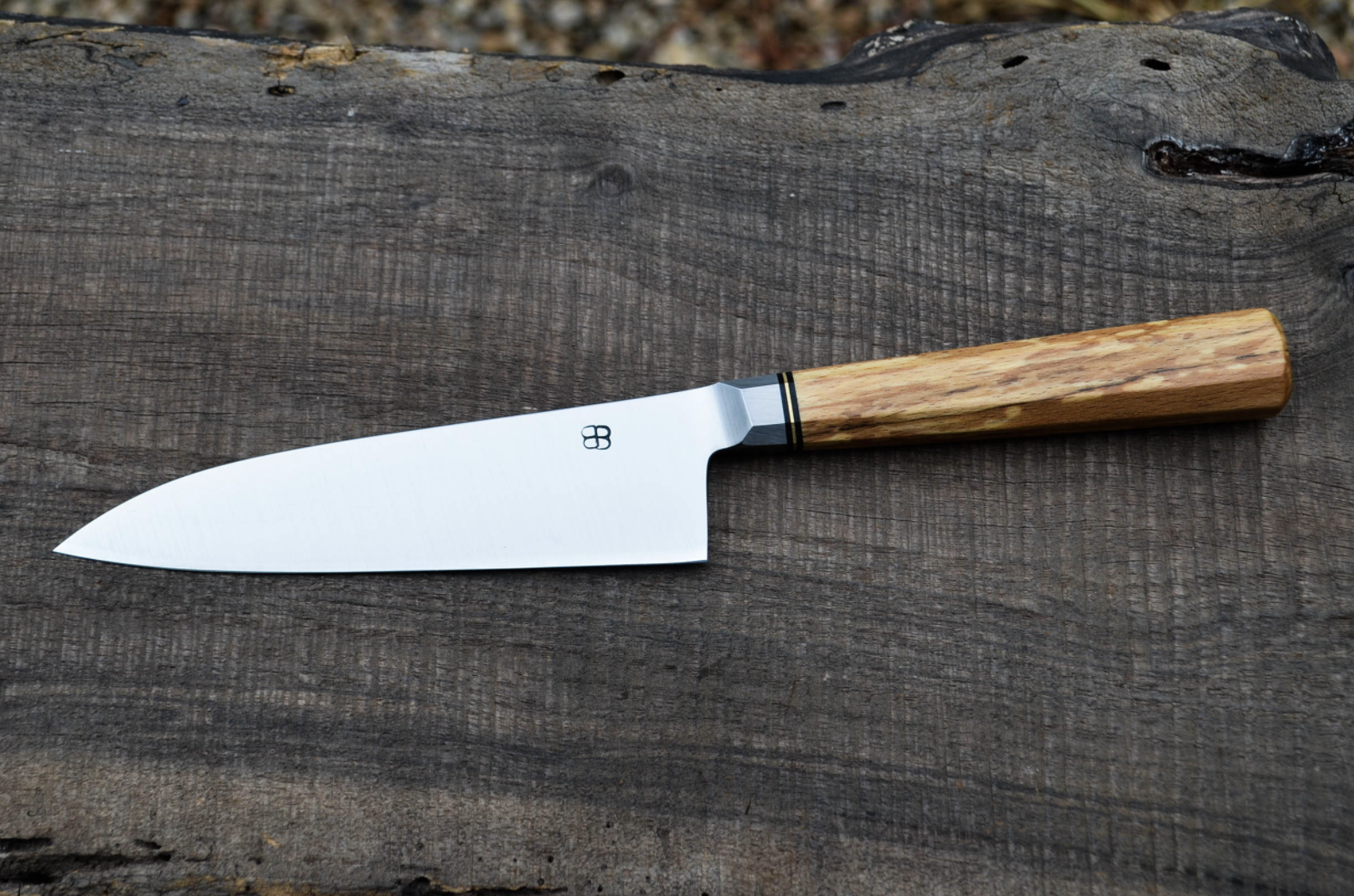 150mm Spalted American Beech Mini-Gyuto