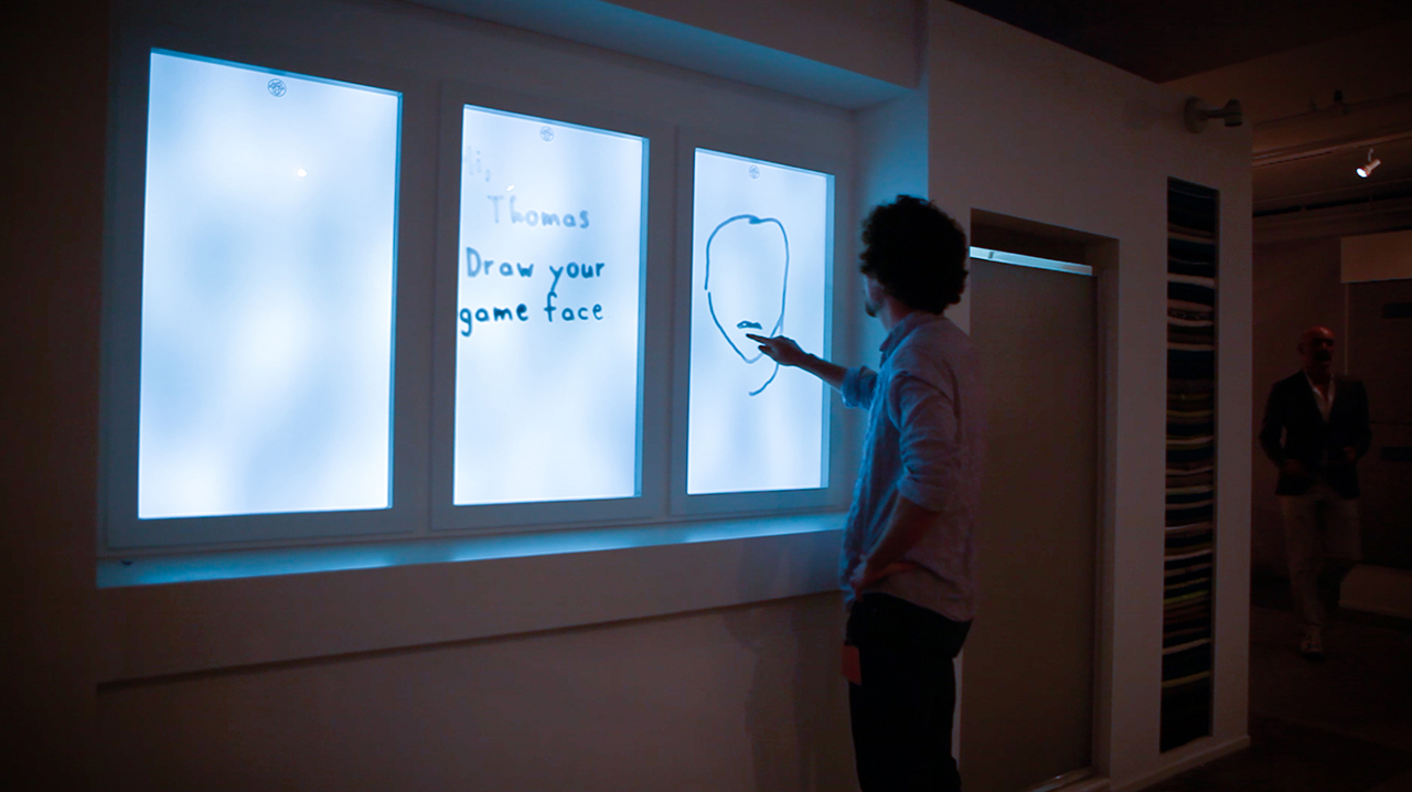 To ensure that the experience stuck with attendees long after they exited the Moore Building, RFID tags were used to capture each individual’s experience with the Fogged and Kaleidoscope Mirror interactives as well as a photo booth set up elsewhere at the party.