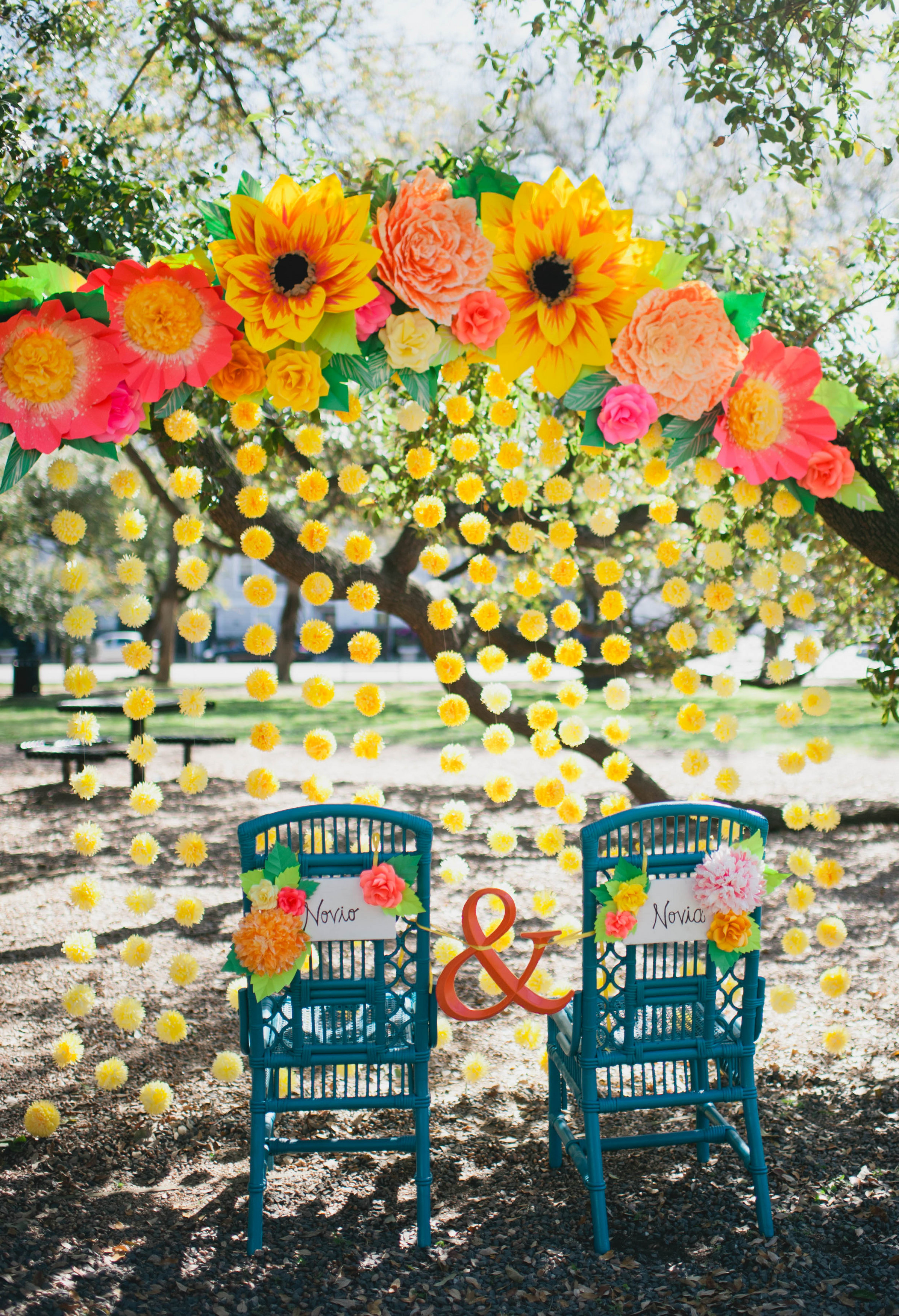 Mexican Fiesta Wedding Paper Flowers