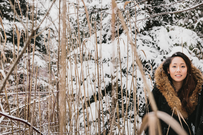 winter engagement photos