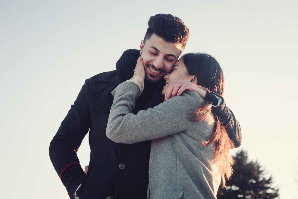 winter engagement photos