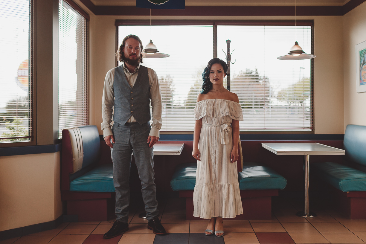 country engagement photos road trip to Paris Ontario