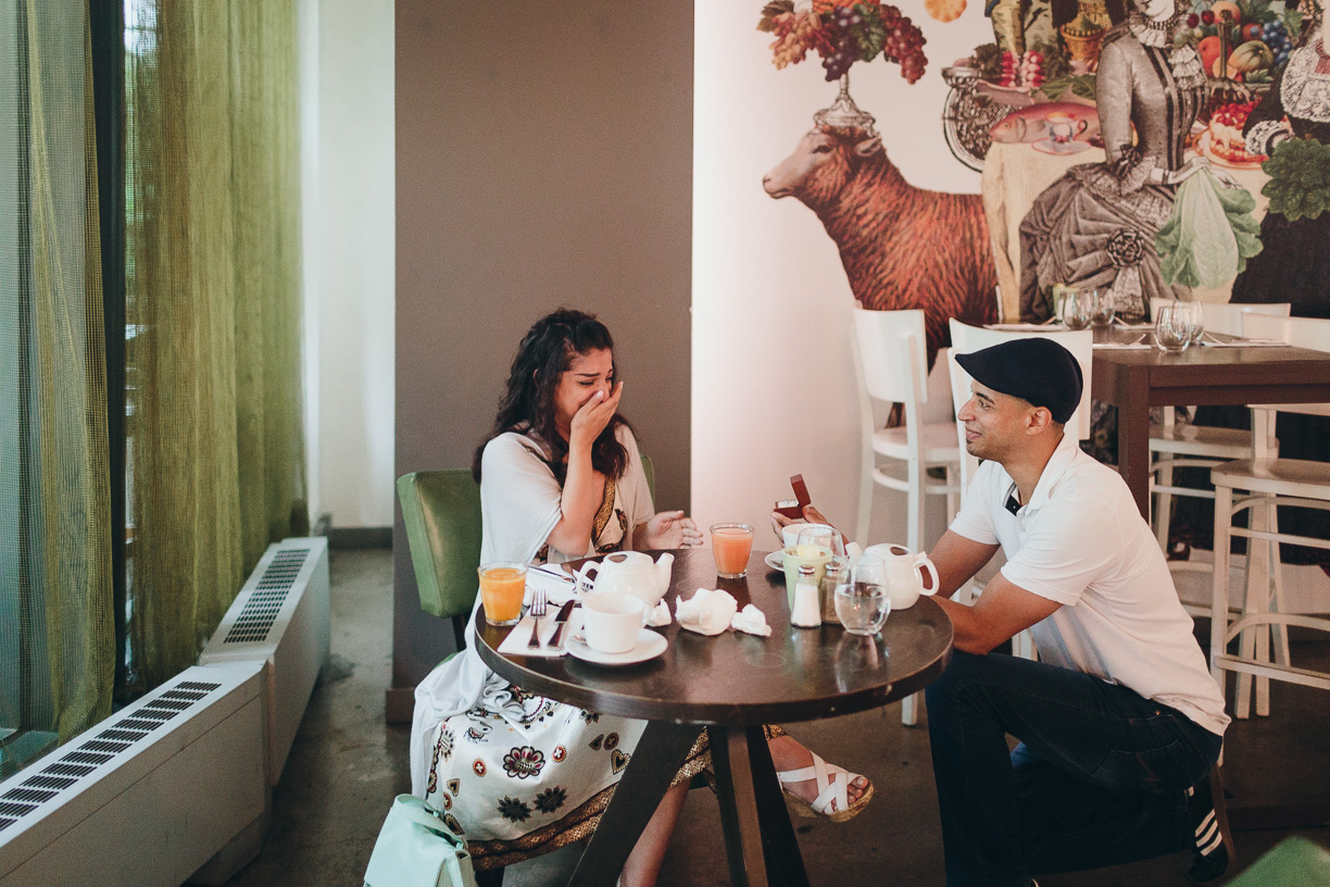 Mildred's Temple Kitchen Wedding Proposal