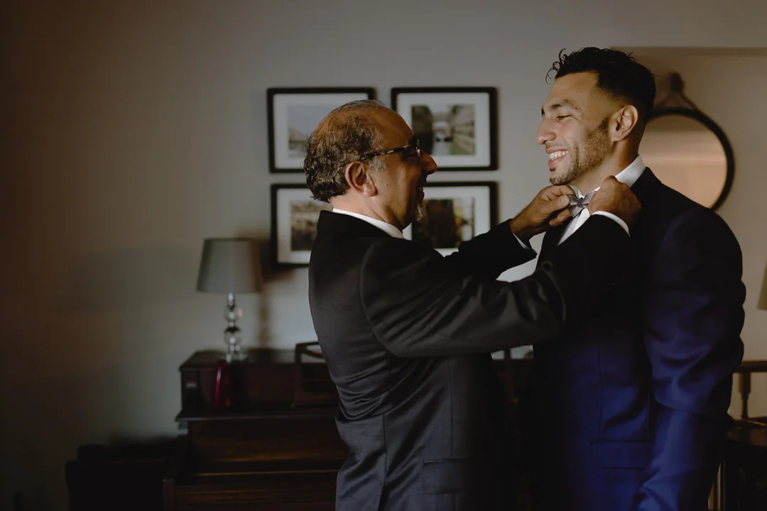 getting ready for wedding