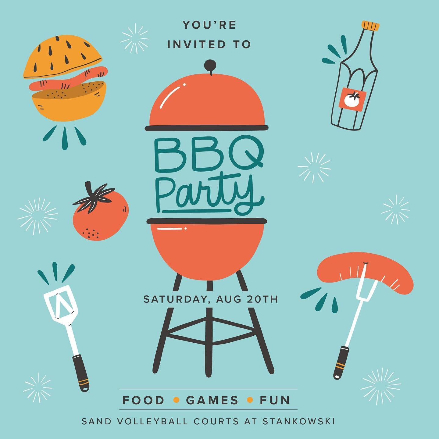 Food. Volleyball. Games. Friends. What else could you need? 
.
.
Today 12-3 at the sand volleyball courts by the rec, we&rsquo;re going to be having the MOST fun at our annual Backyard BBQ! You definitely don&rsquo;t want to miss it 😉