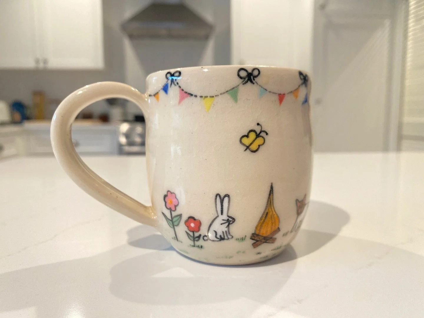 Too cute to sell. I'm holding onto this one ☺️

🍄
🦋
🐶
🌸
🎀
🐰 

#camp #frenchie #friends #pottery #mushrooms #illustrator #bunny #aussie #dogfriends @amacobrent