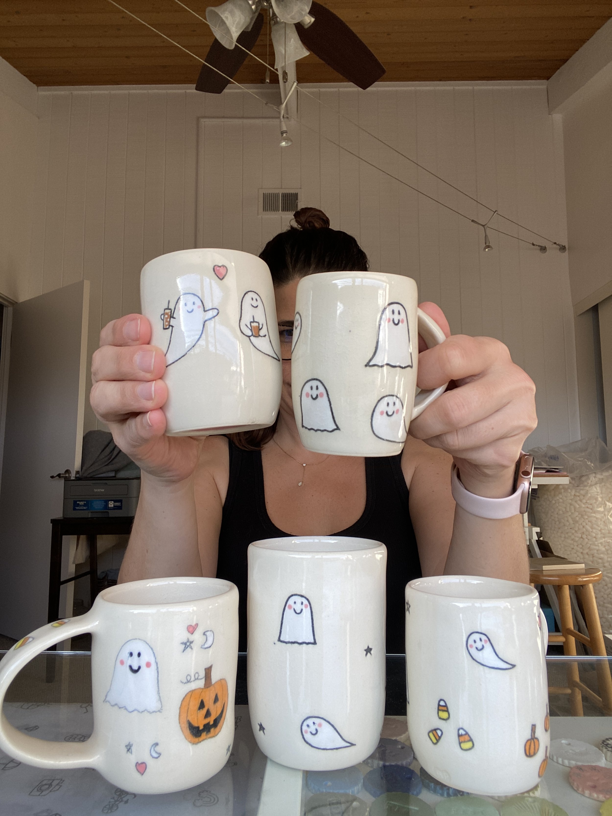 Pumpkin Ghosty Bat Mug