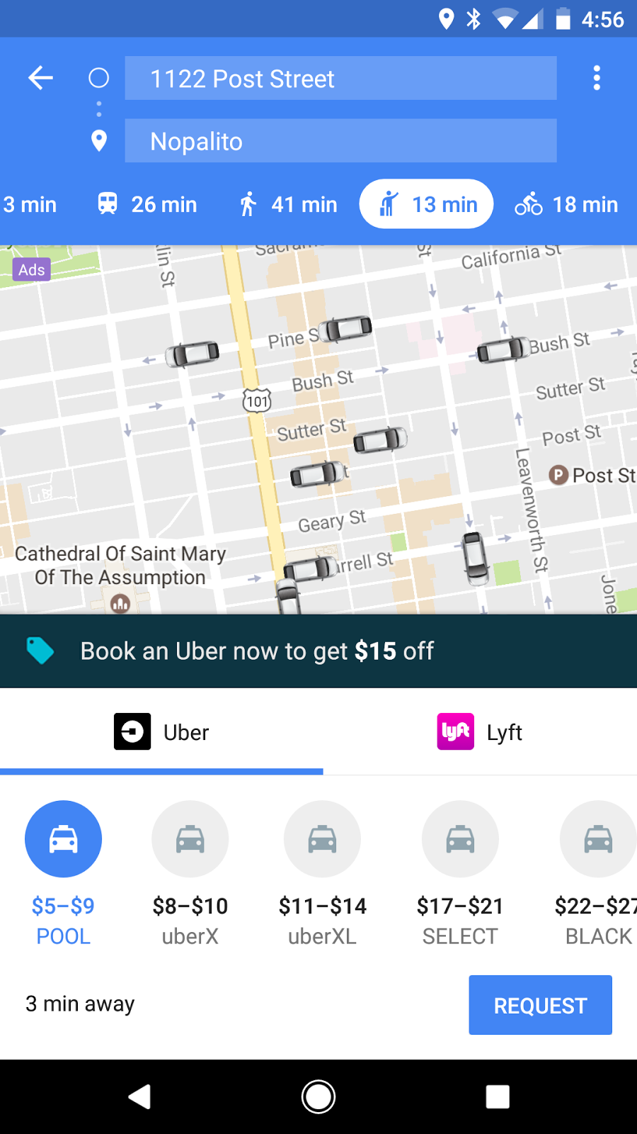 Neue Integration von Lyft, Uber, etc.