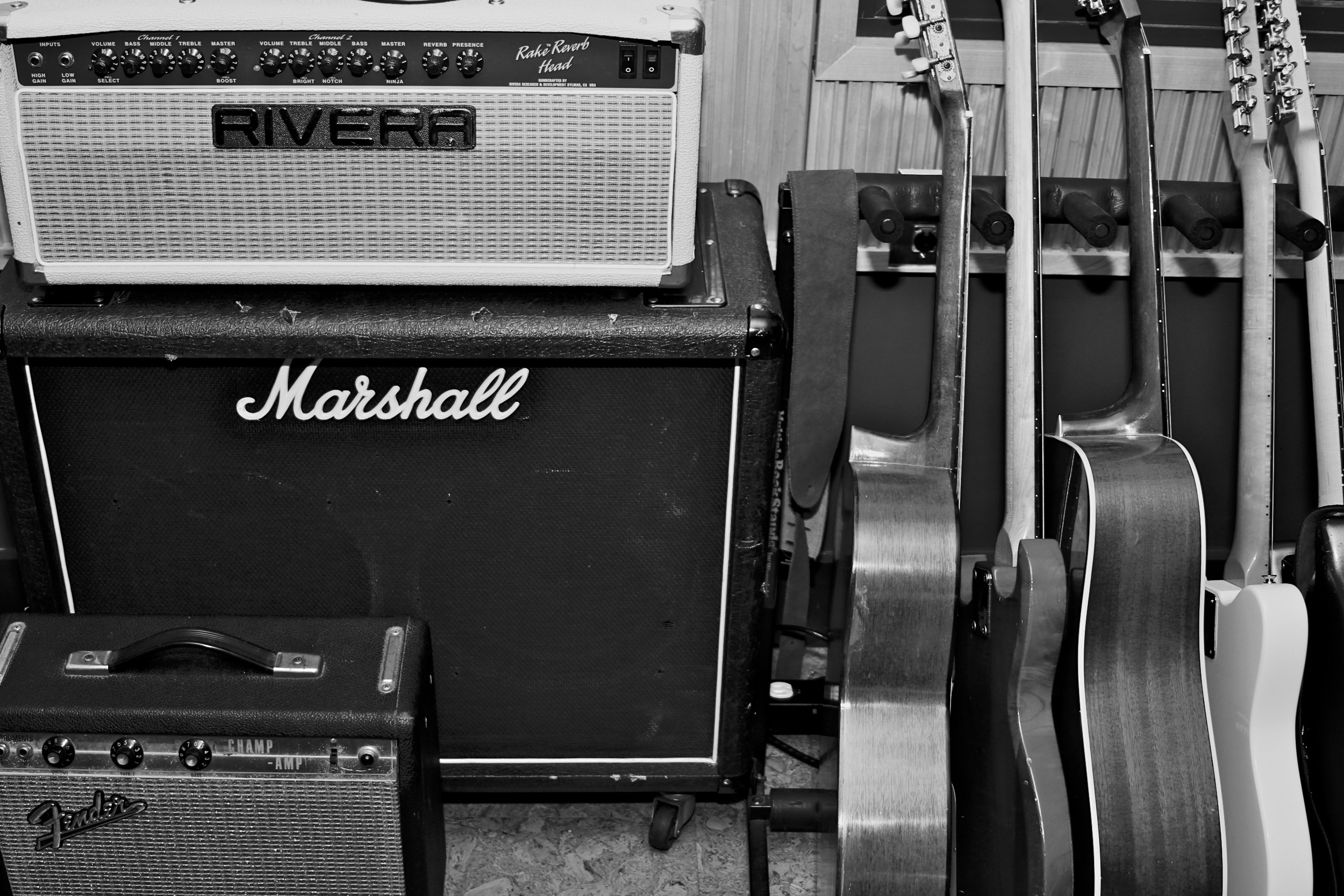 Rivera Jake Reverb tube guitar head and Marshall 2x12 cab