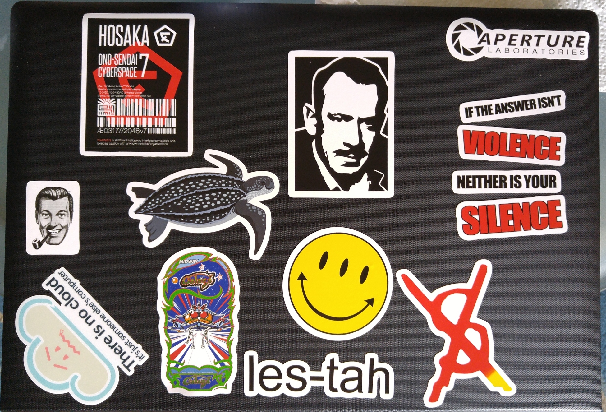 The laptop, now looking properly "mine."
