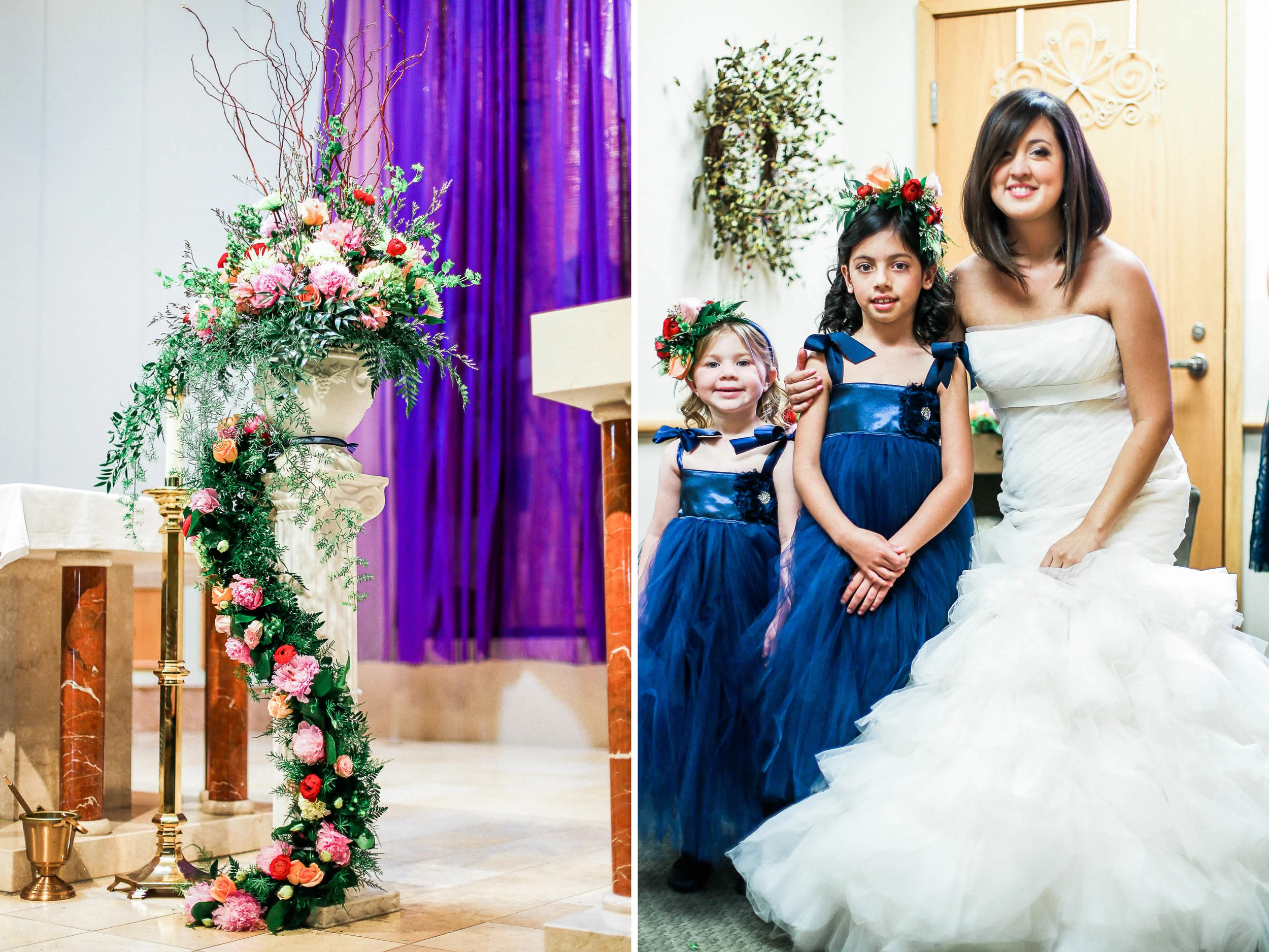 Rose + Nick Wedding at St. Mary Magdalen Church // www.kristalajara.com