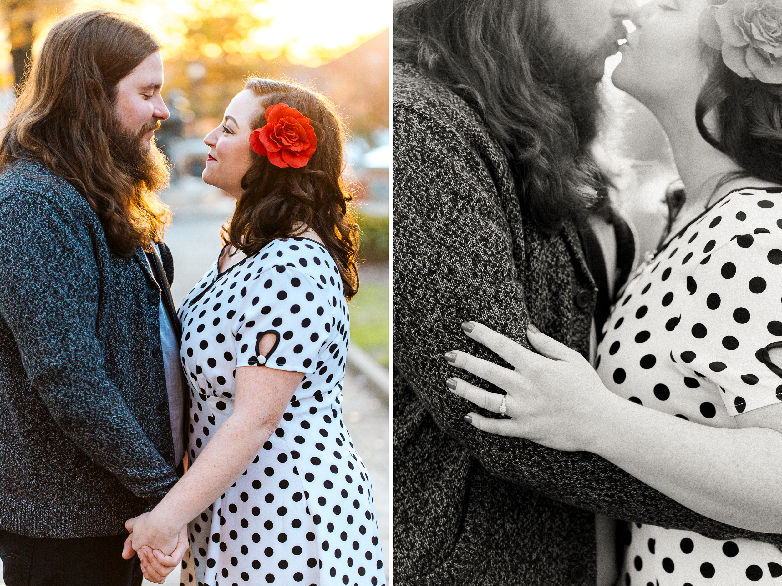 Amerique + Cory: A Vinyl Engagement // www.kristalajara.com