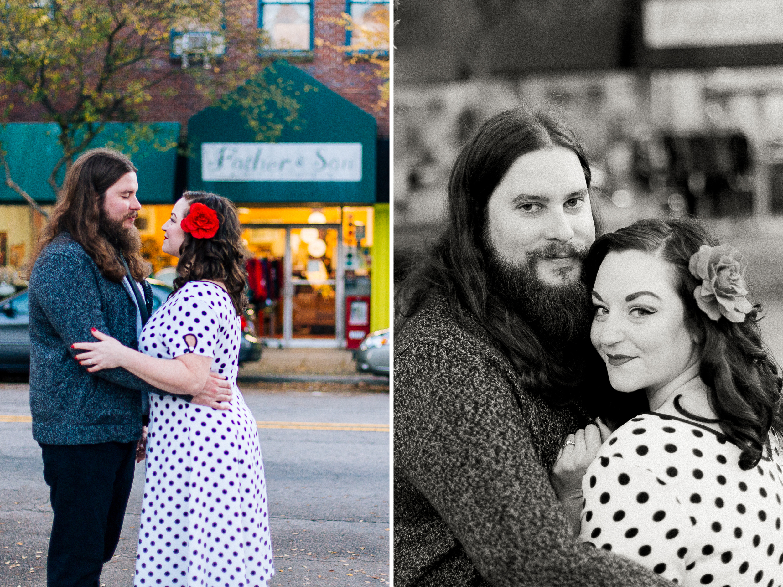 Amerique + Cory: A Vinyl Engagement // www.kristalajara.com