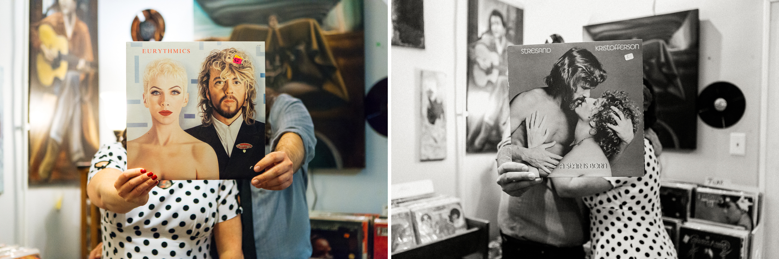 Amerique + Cory: A Vinyl Engagement // www.kristalajara.com