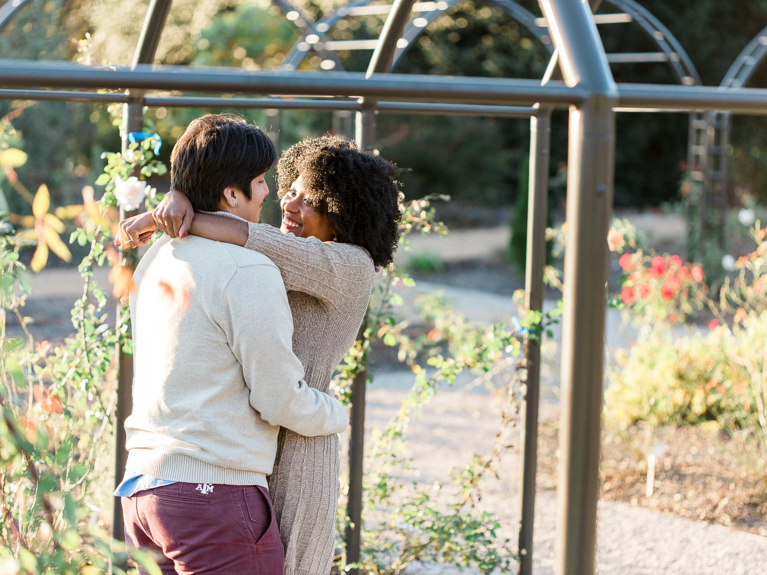 Wolfgang + Tanisha: Raleigh Arboretum Engagement // www.kristalajara.com