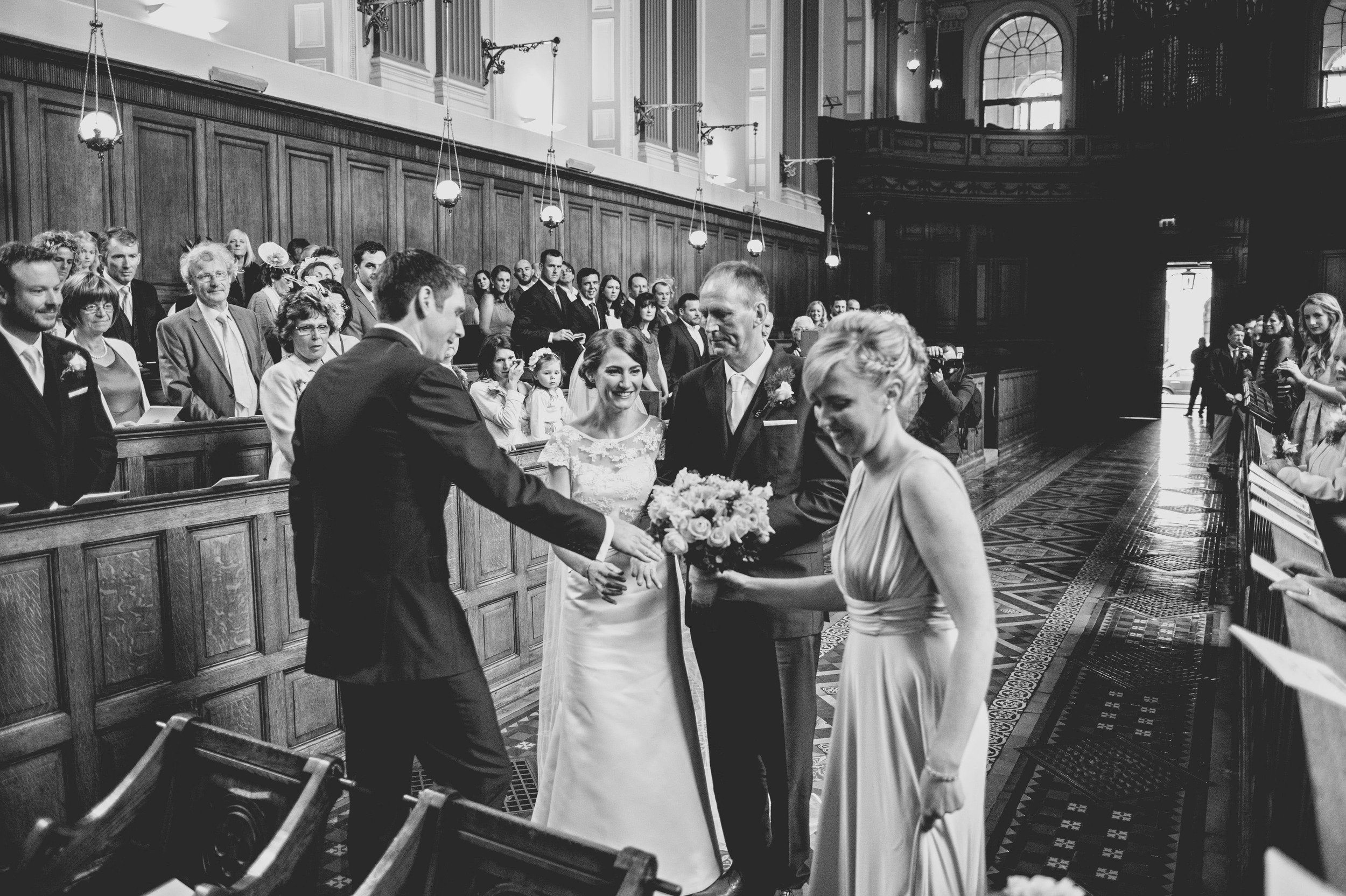 Wedding service at Trinity Chapel Dublin