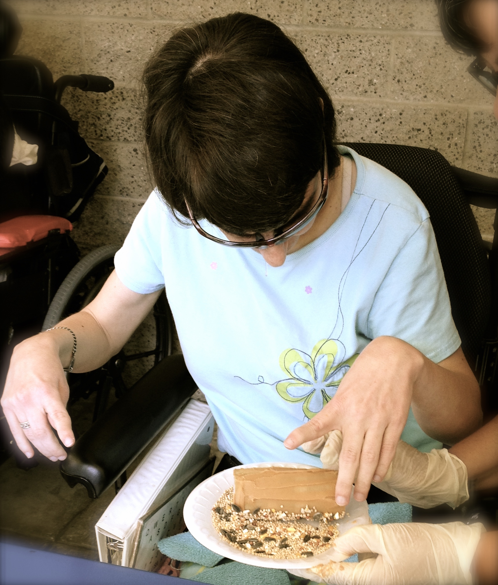 Making a bird feeder