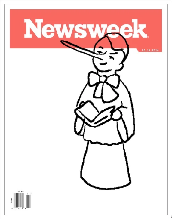 Newsweek approached me to make a cover image for their article about a lurid sex scandal with a lying altar boy at the center of the story. It was decided that a porcelain figurine altered ever so slightly to match the content of the text was needed.