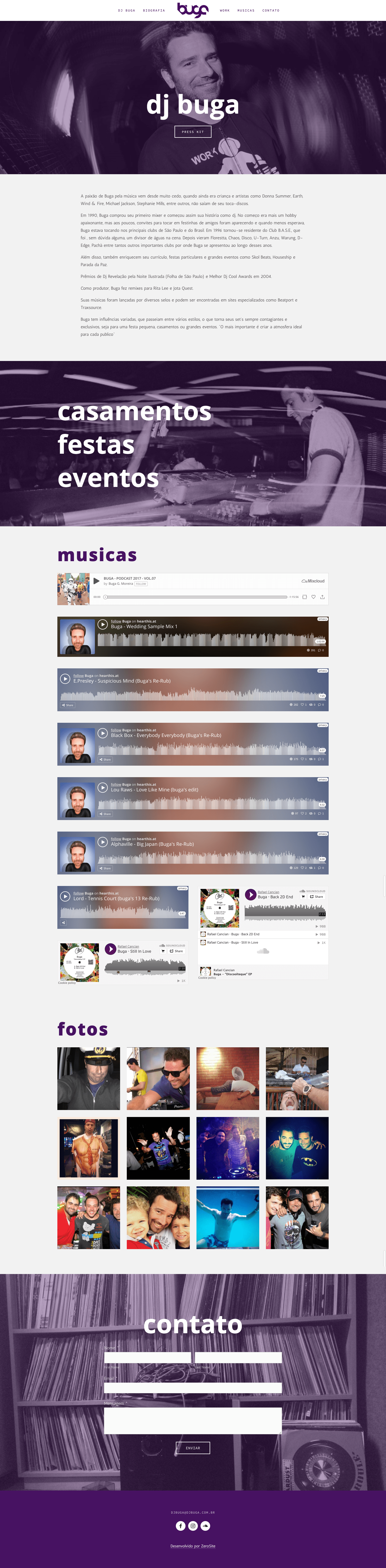 Squarespace site Dj