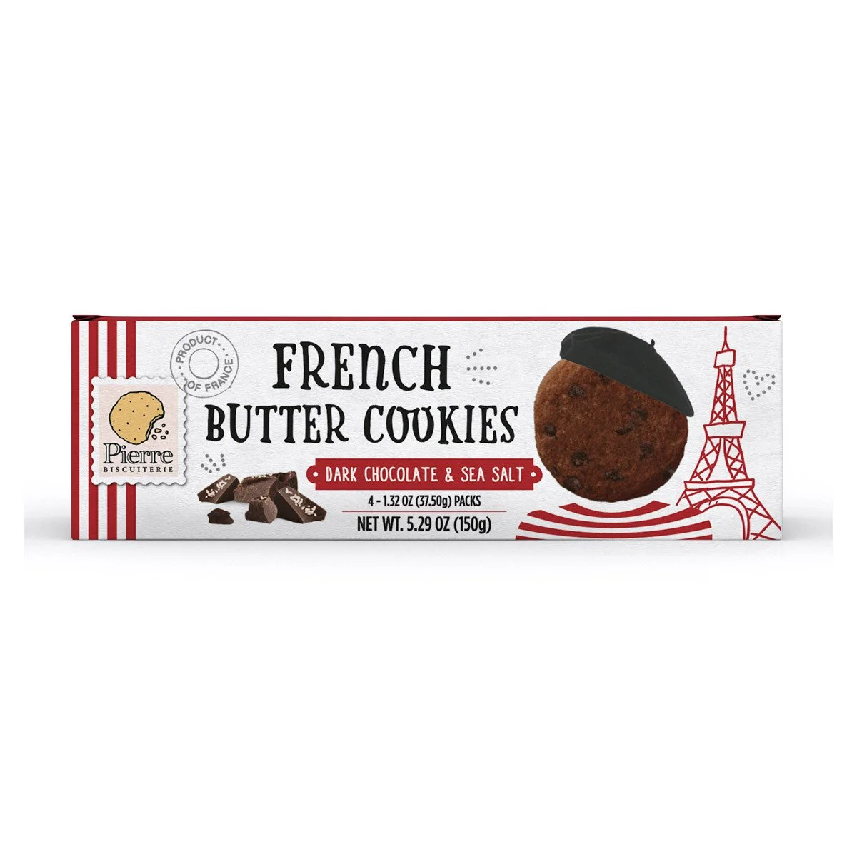 French Butter Cookies Dark Chocolate & Sea Salt