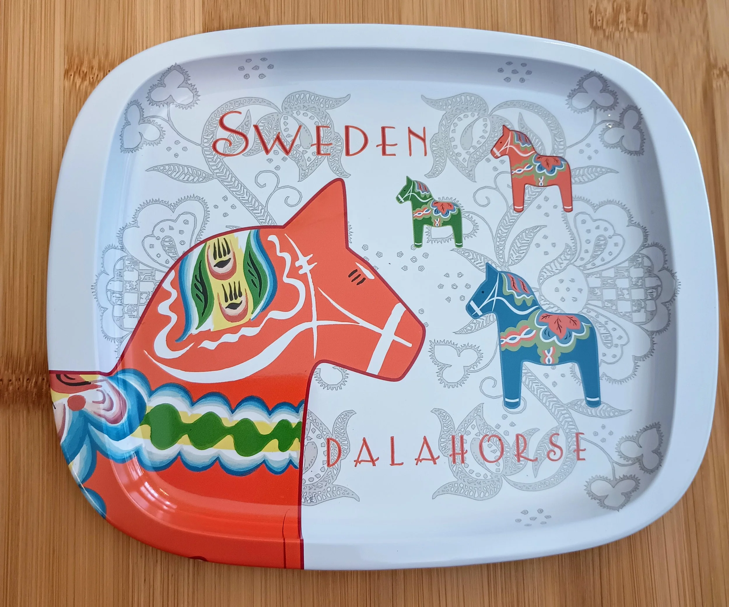 Aluminum Dala Horse Tray