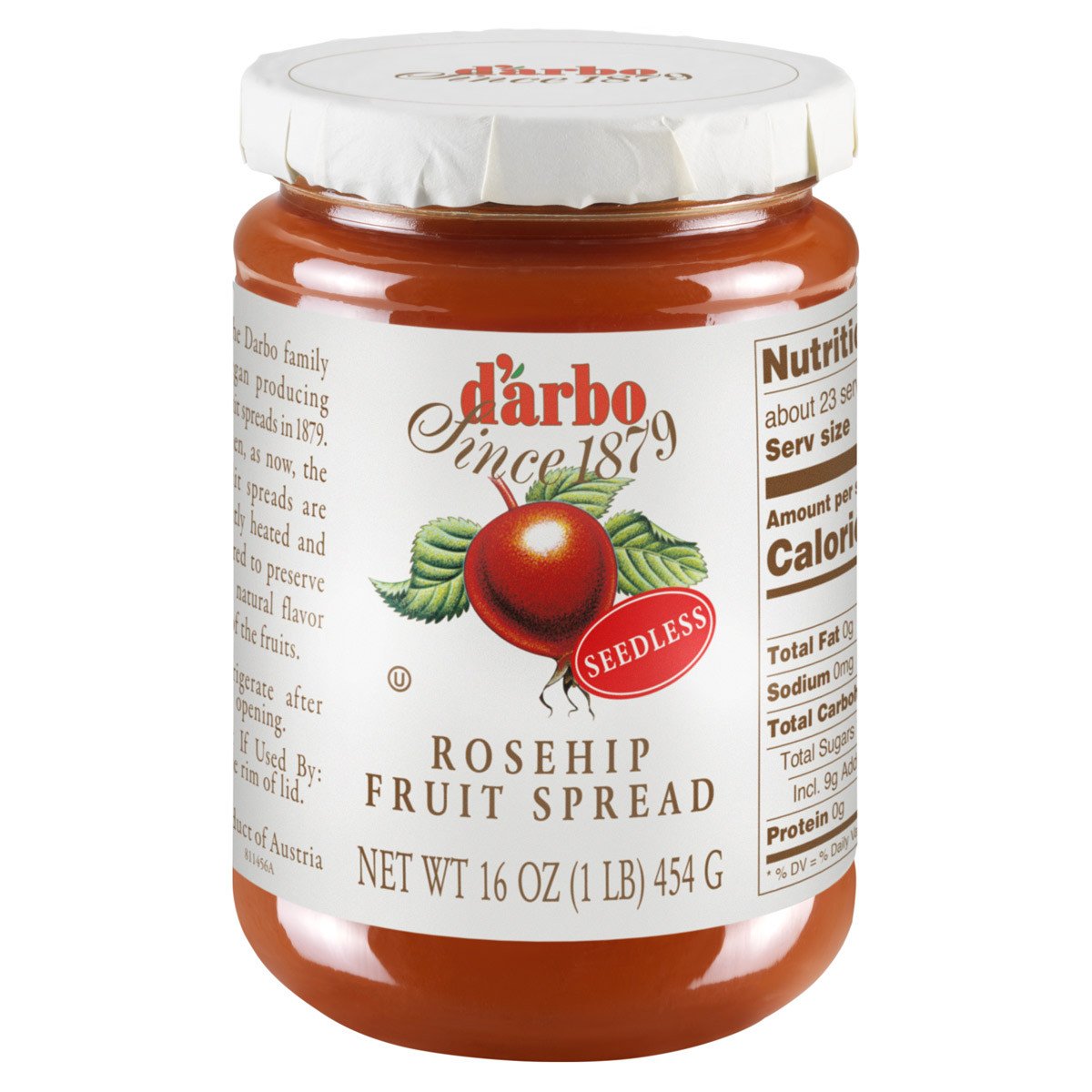 D'Arbo Rosehip (Seedless) Preserves Jar