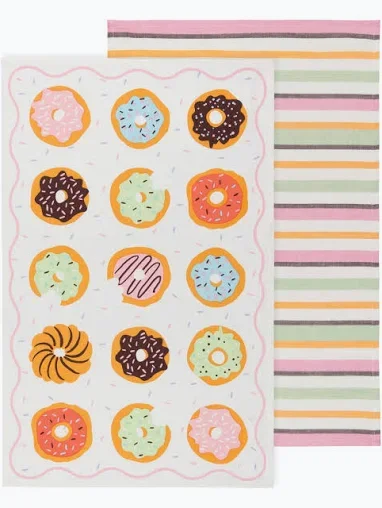 Donuts Tea Towels Set of 2