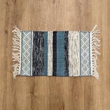 Alder Lagoon Woven Striped Fringe Placemat