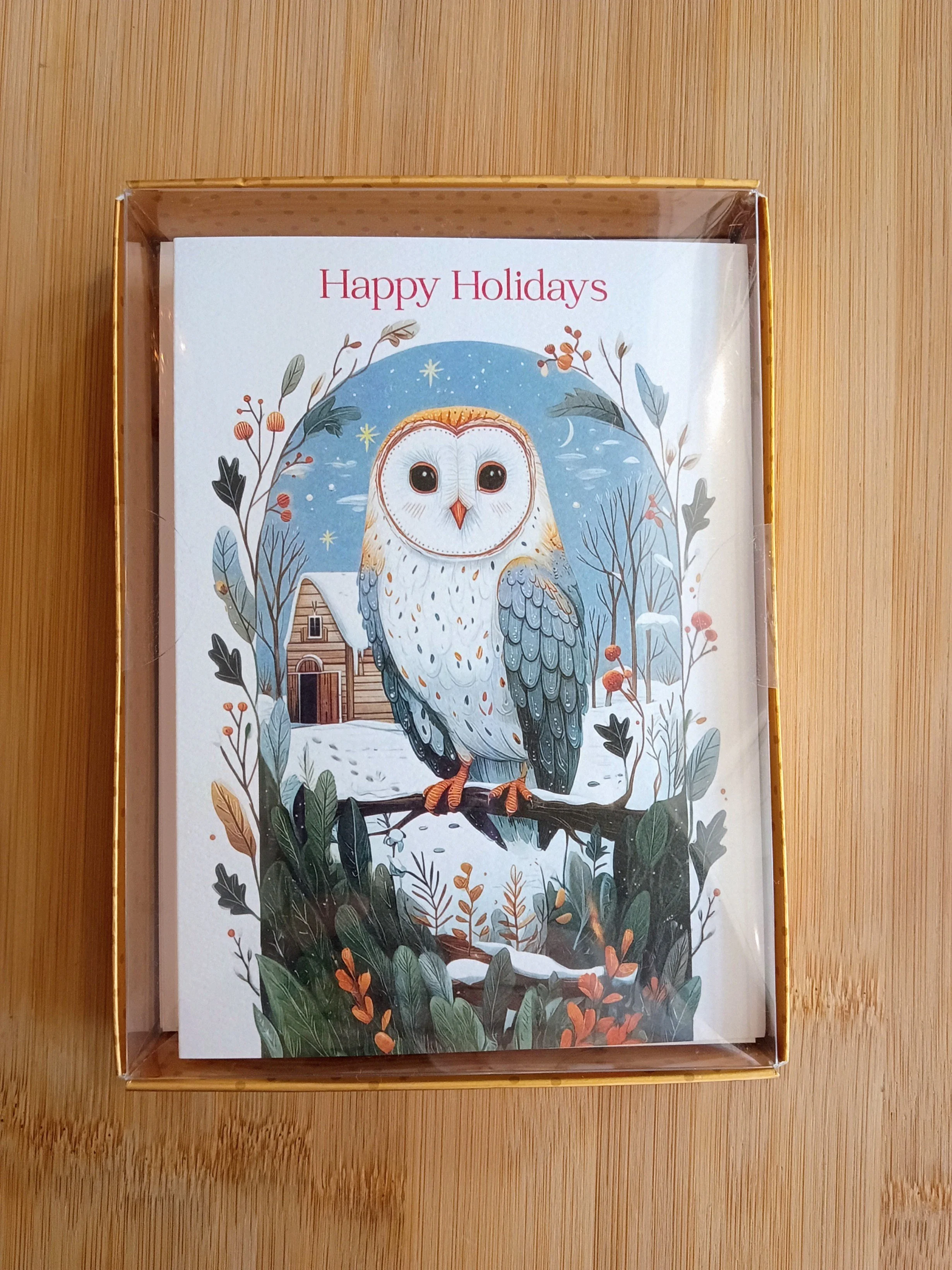 Calypso Snow Owl Box of 10 Cards