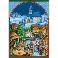 Church Christmas Market Traditional Advent Calendar