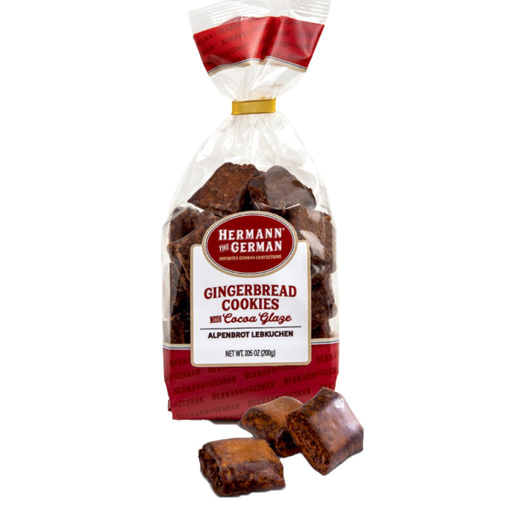 Hermann The German Gingerbread Cookies w/ Cocoa Glaze (Alpenbrot Lebkuchen)