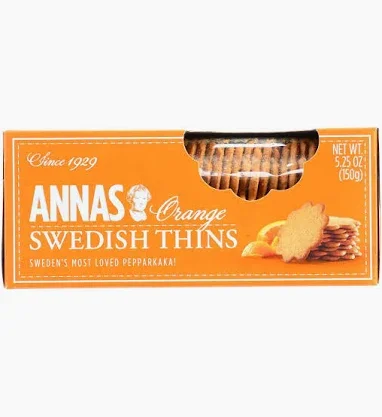 Anna's Swedish Orange Thin Cookies
