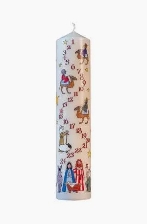 Nativity Large Pillar Advent candle