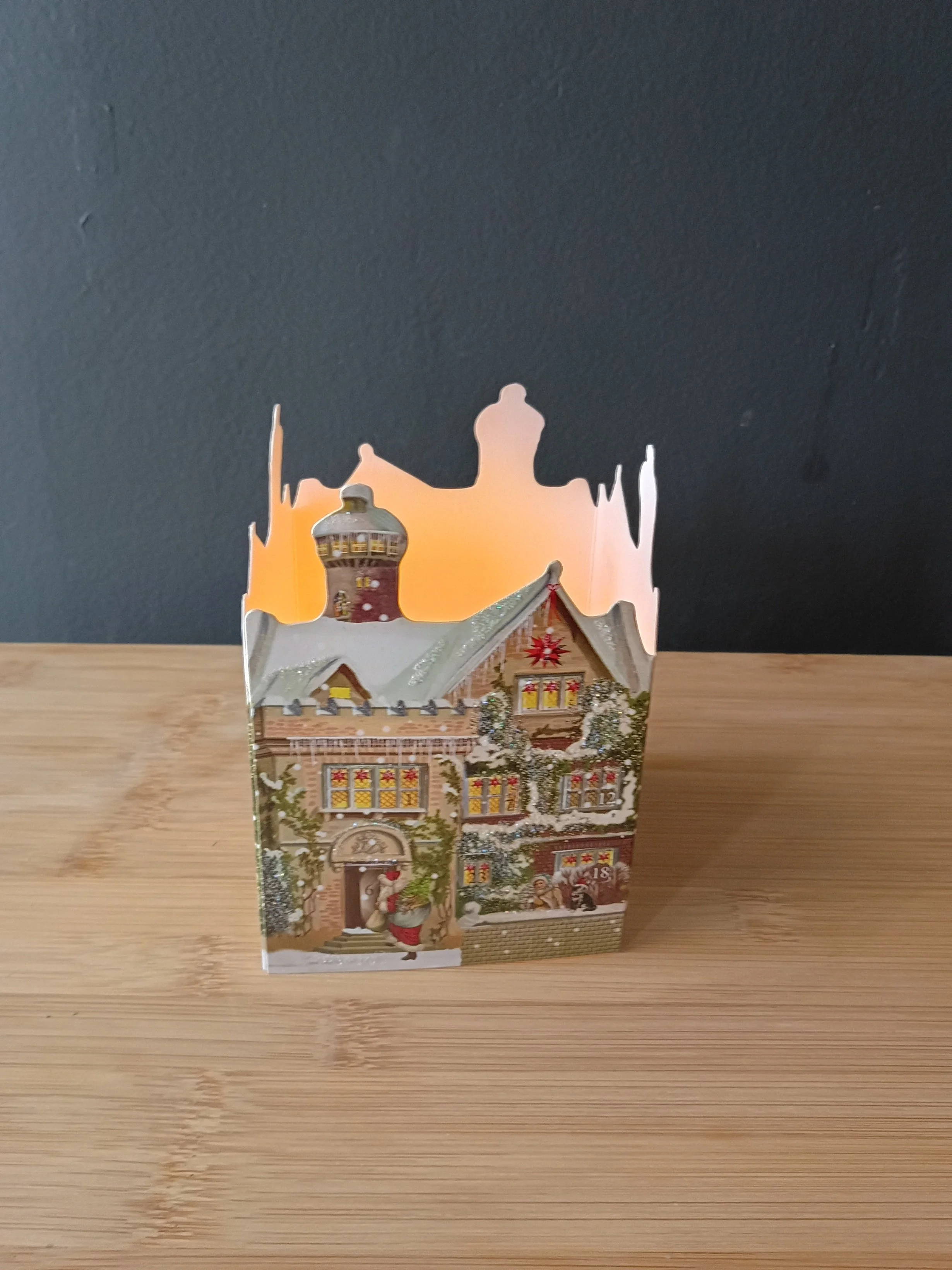 Mini House Lantern Advent Card
