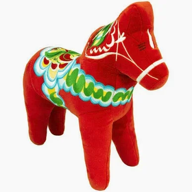 Plush Dala Horse Red