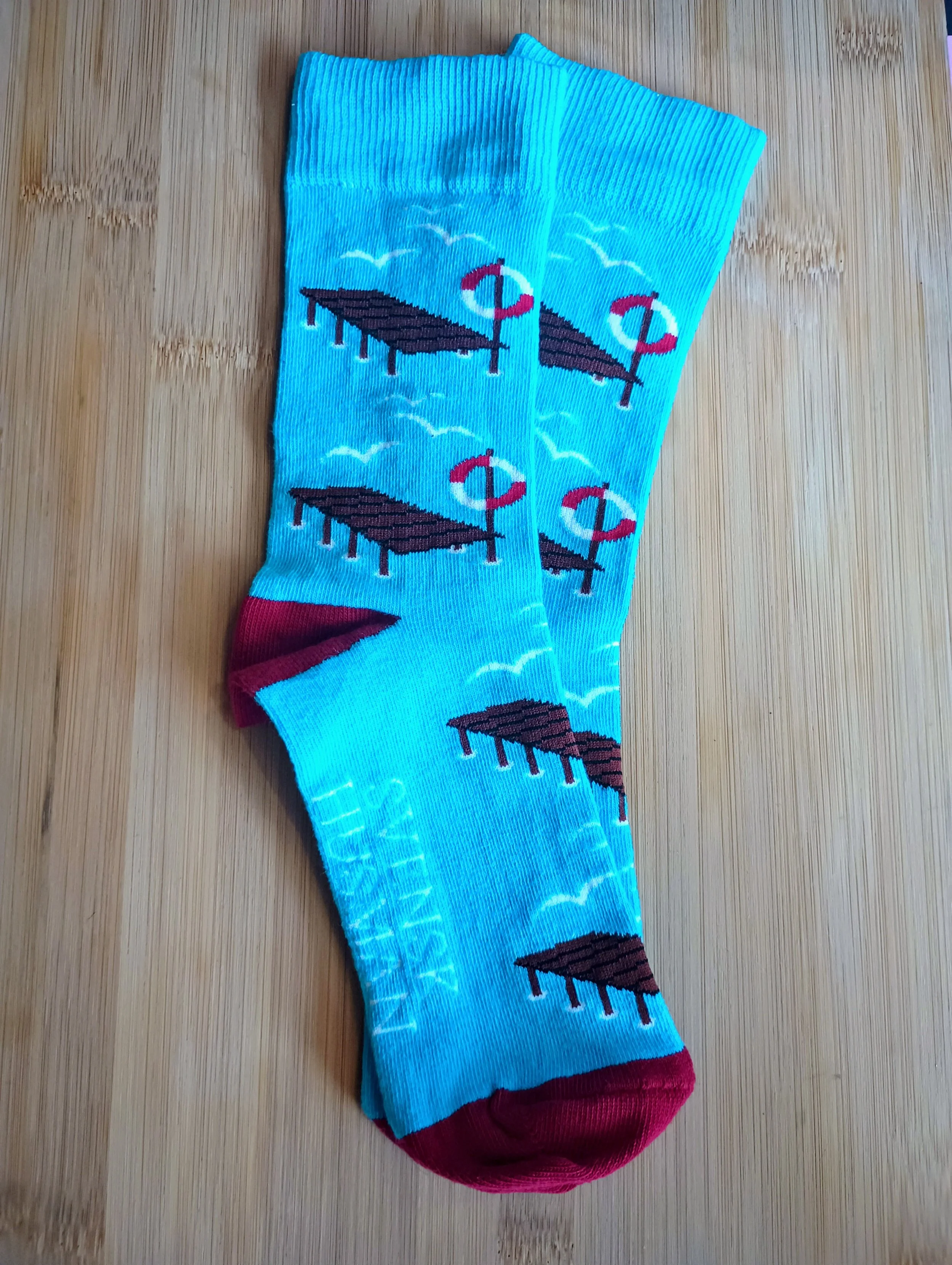 Nautical Svensk Husman Socks Azure Blue
