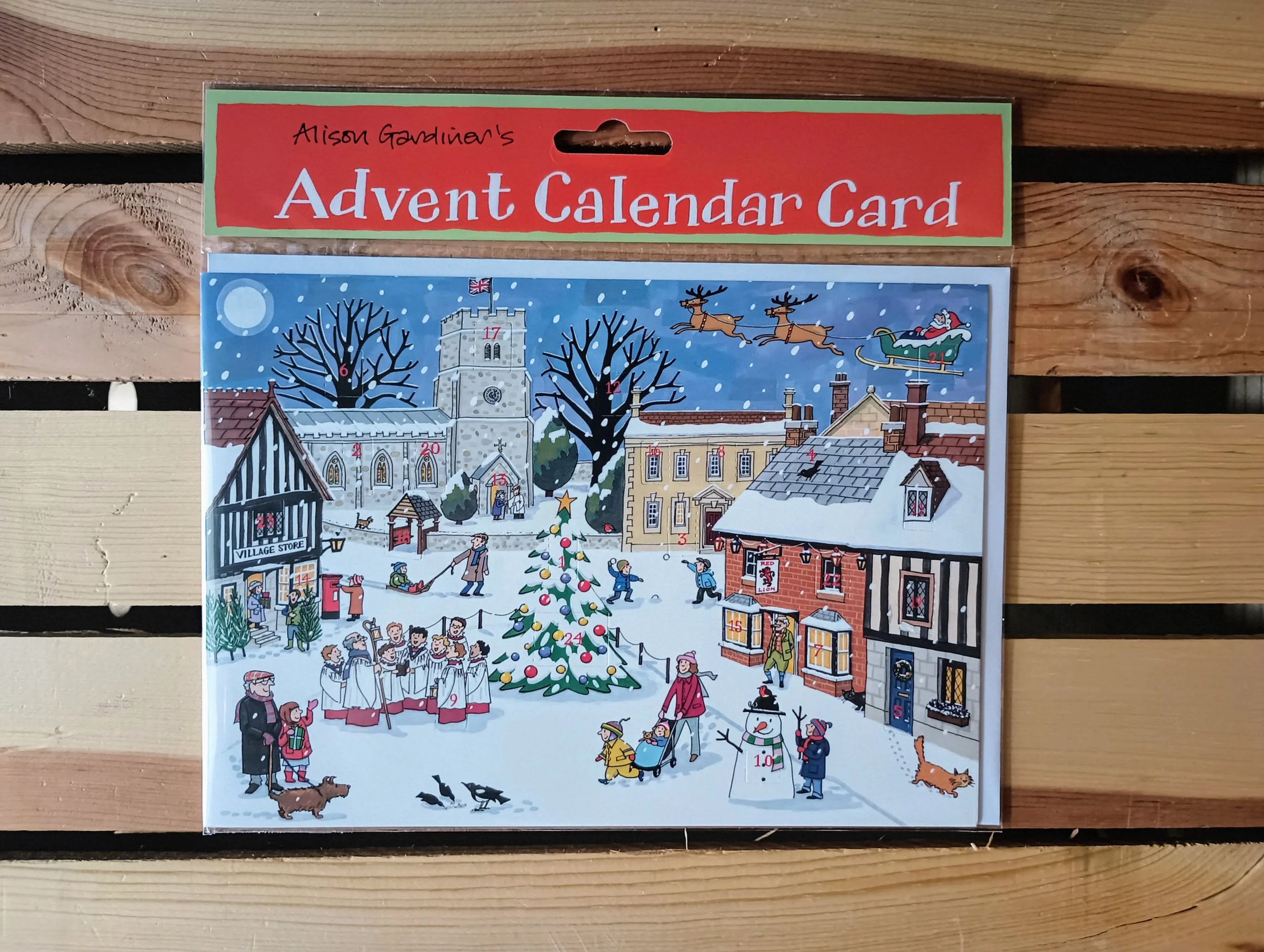 Advent Calendar Card- Christmas in the Village