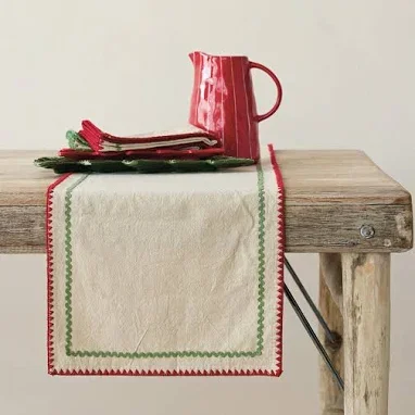 Holiday Ric Rac Trim Table Runner