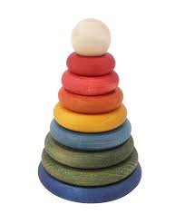 Rainbow Pyramid Stacker by Wooden Story