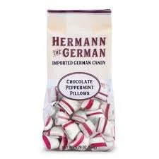Hermann the German® Chocolate Filled Peppermint Pillows Candy