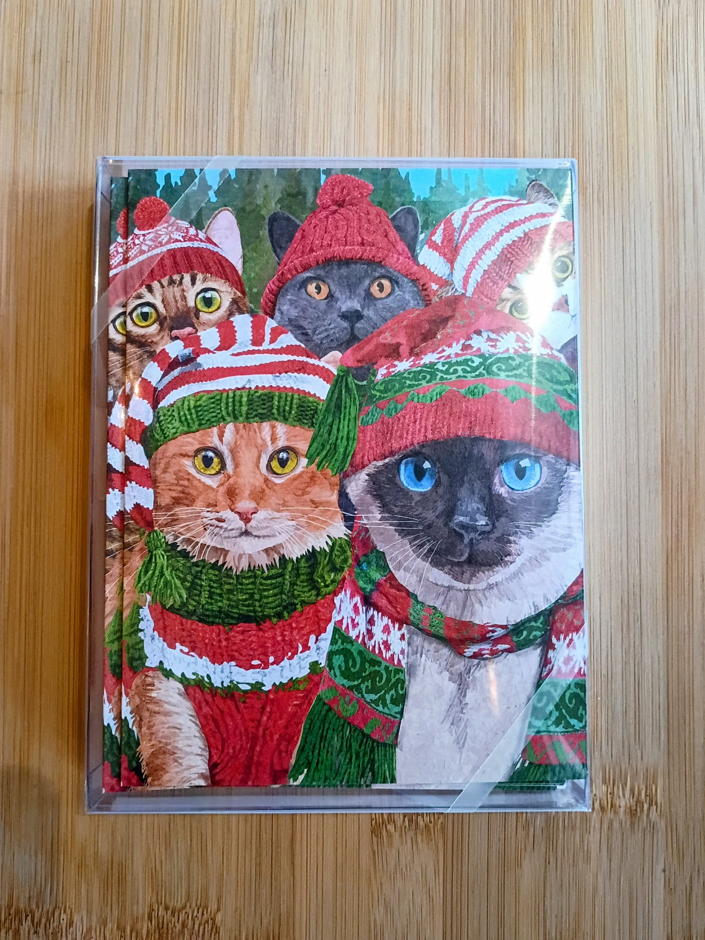 Cozy Kitties Holiday Cards- Box of 10