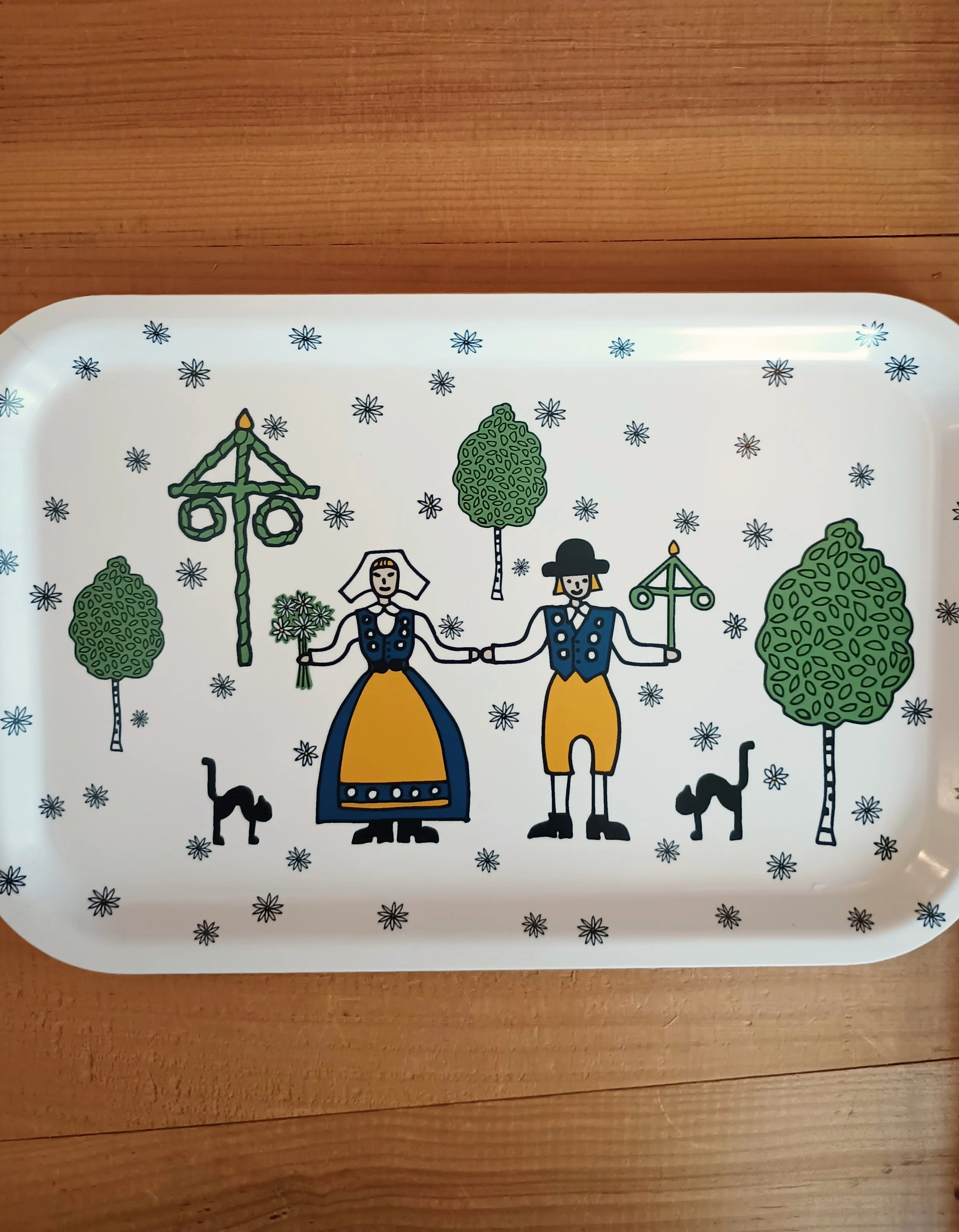 Birch Wood Tray - Midsummer Celebration