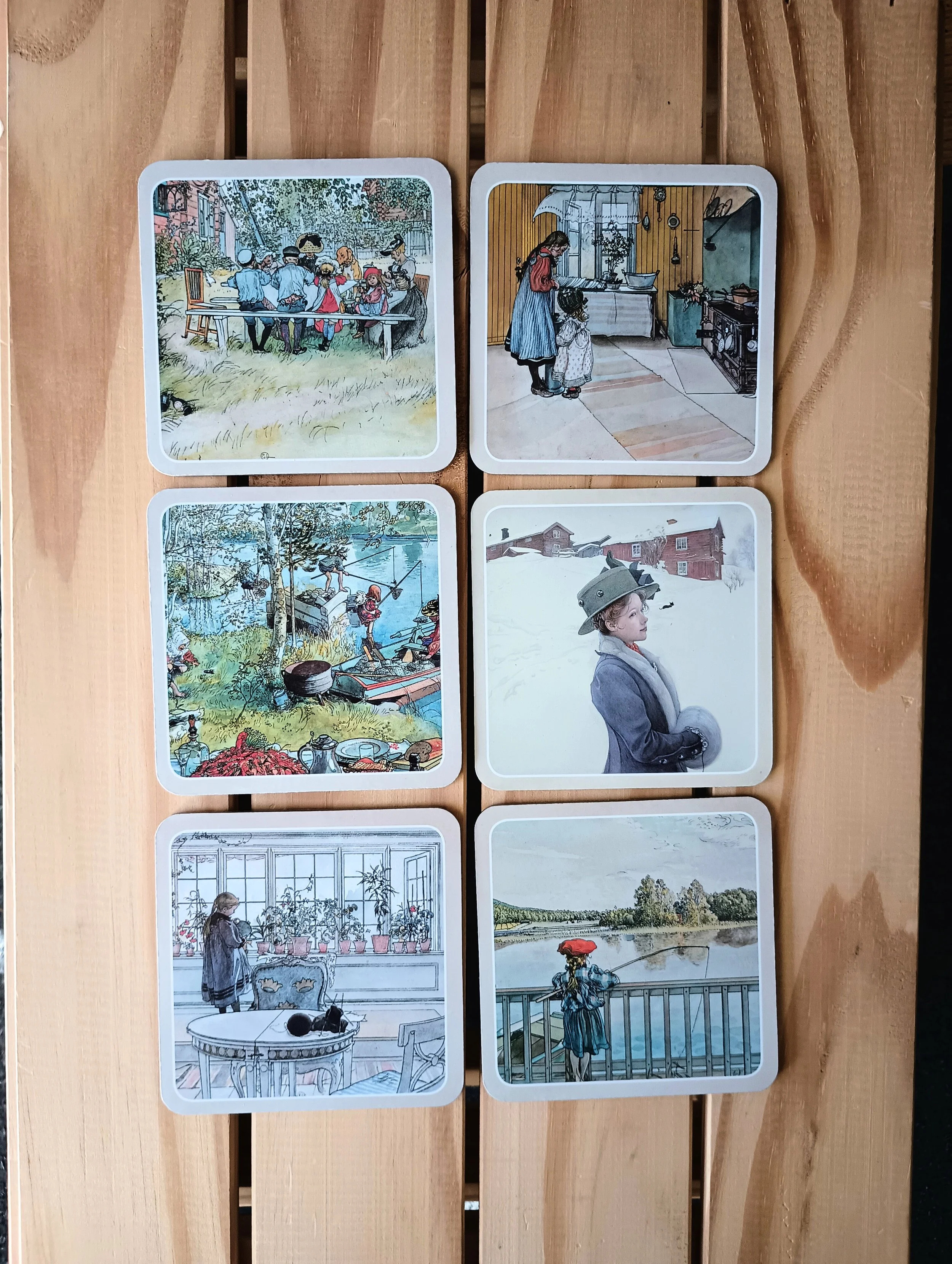 Carl Larsson Coasters Set of 6