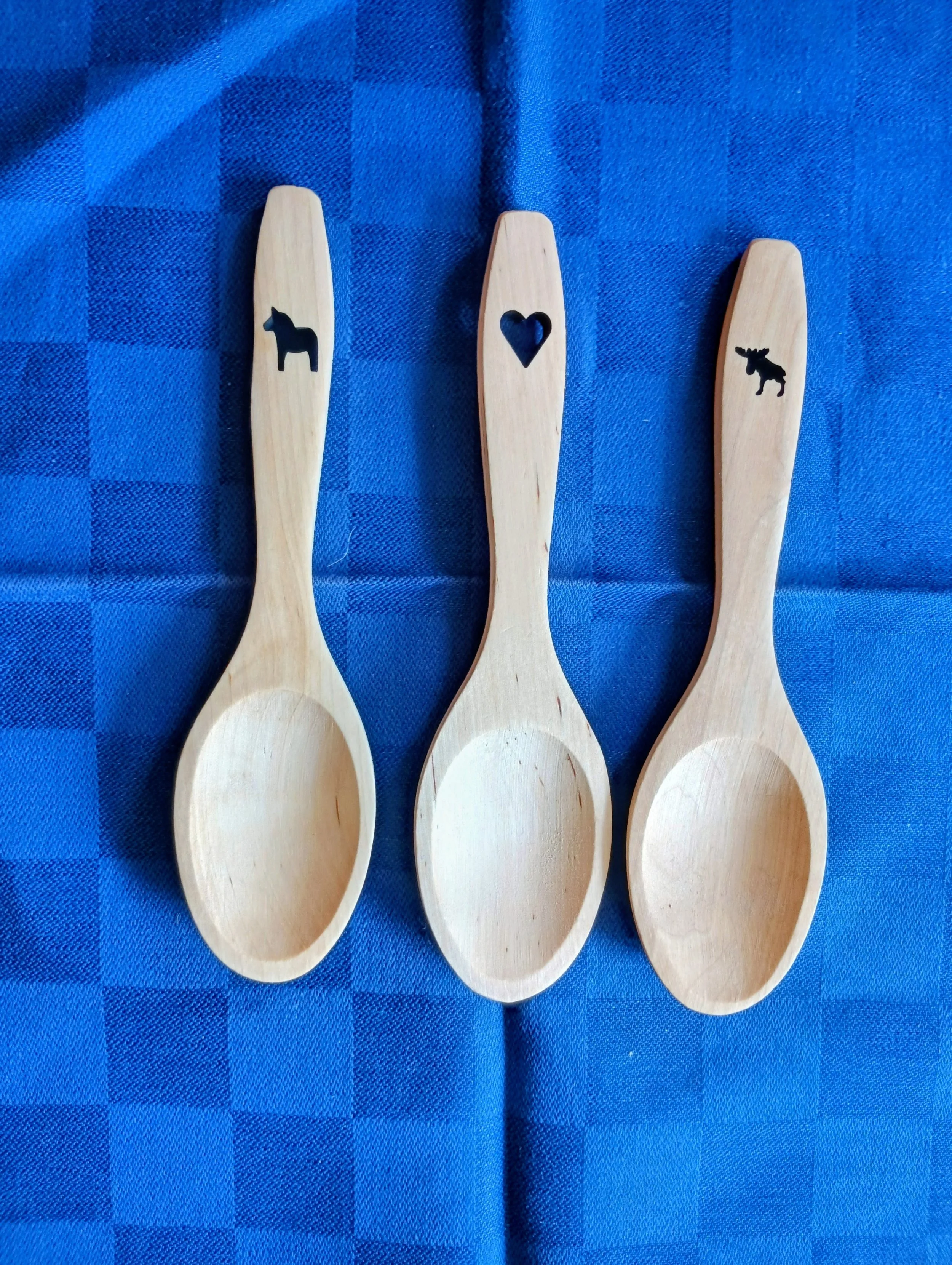 Swedish Wooden Spoon with Laser Cut Design