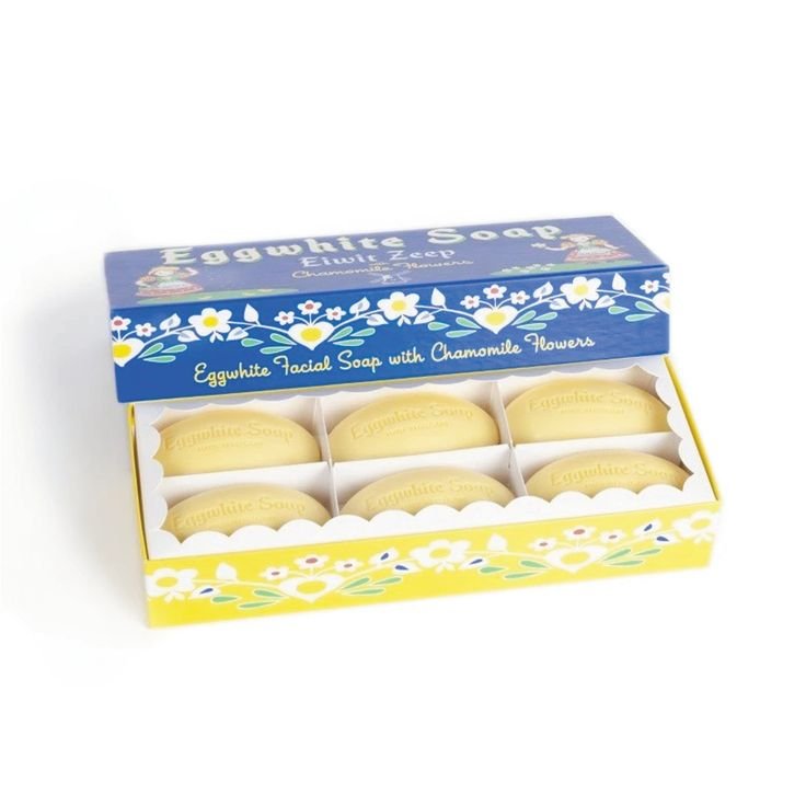 Eggwhite Facial Soaps with Chamomile Flowers, S/6