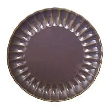 Stoneware Fluted Dinner Plate Plum