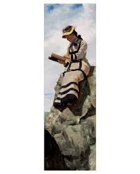 John George Brown: Reading on the Rocks Bookmark