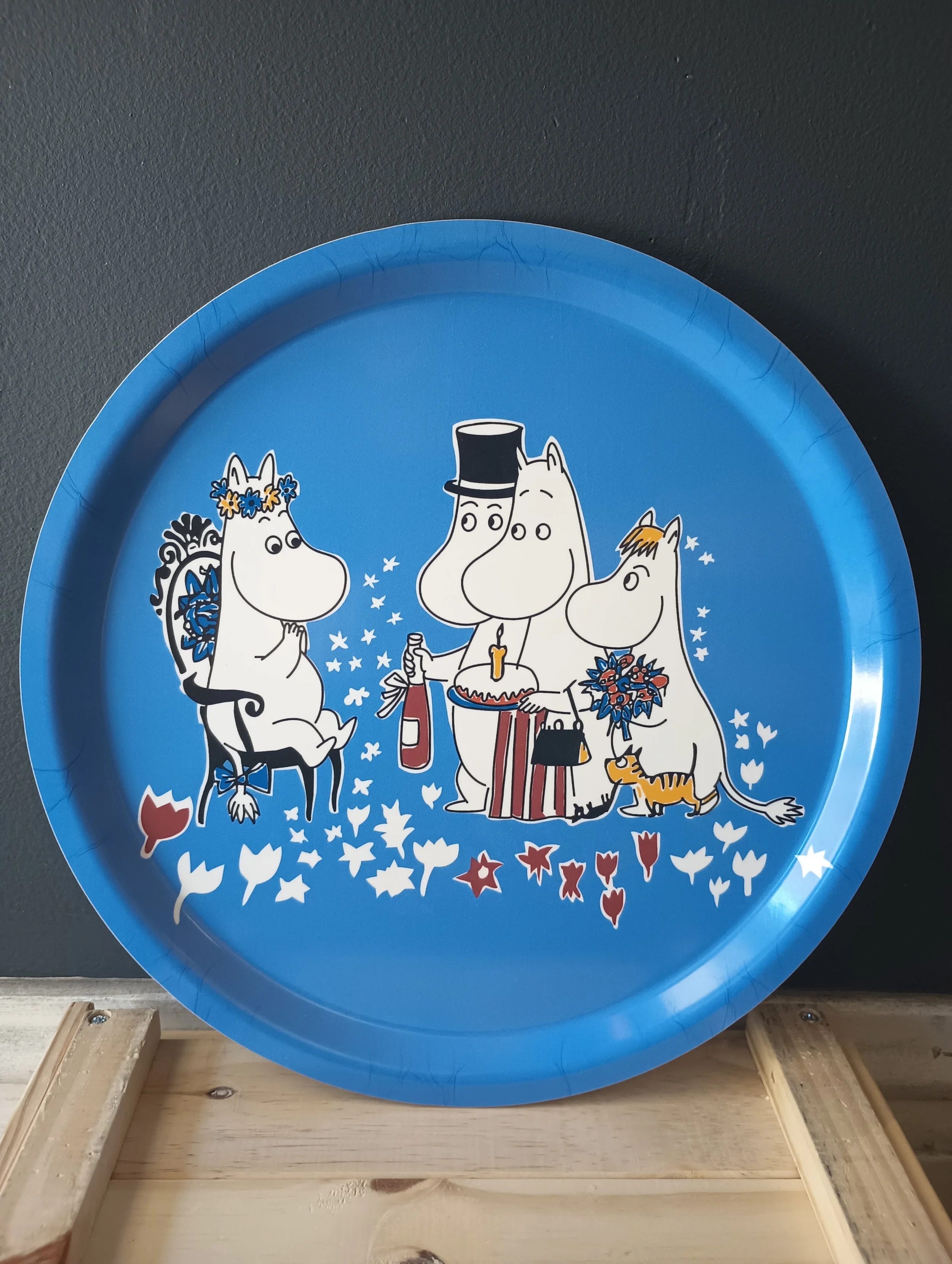 Moomin Birch Wood Tray- Birthday