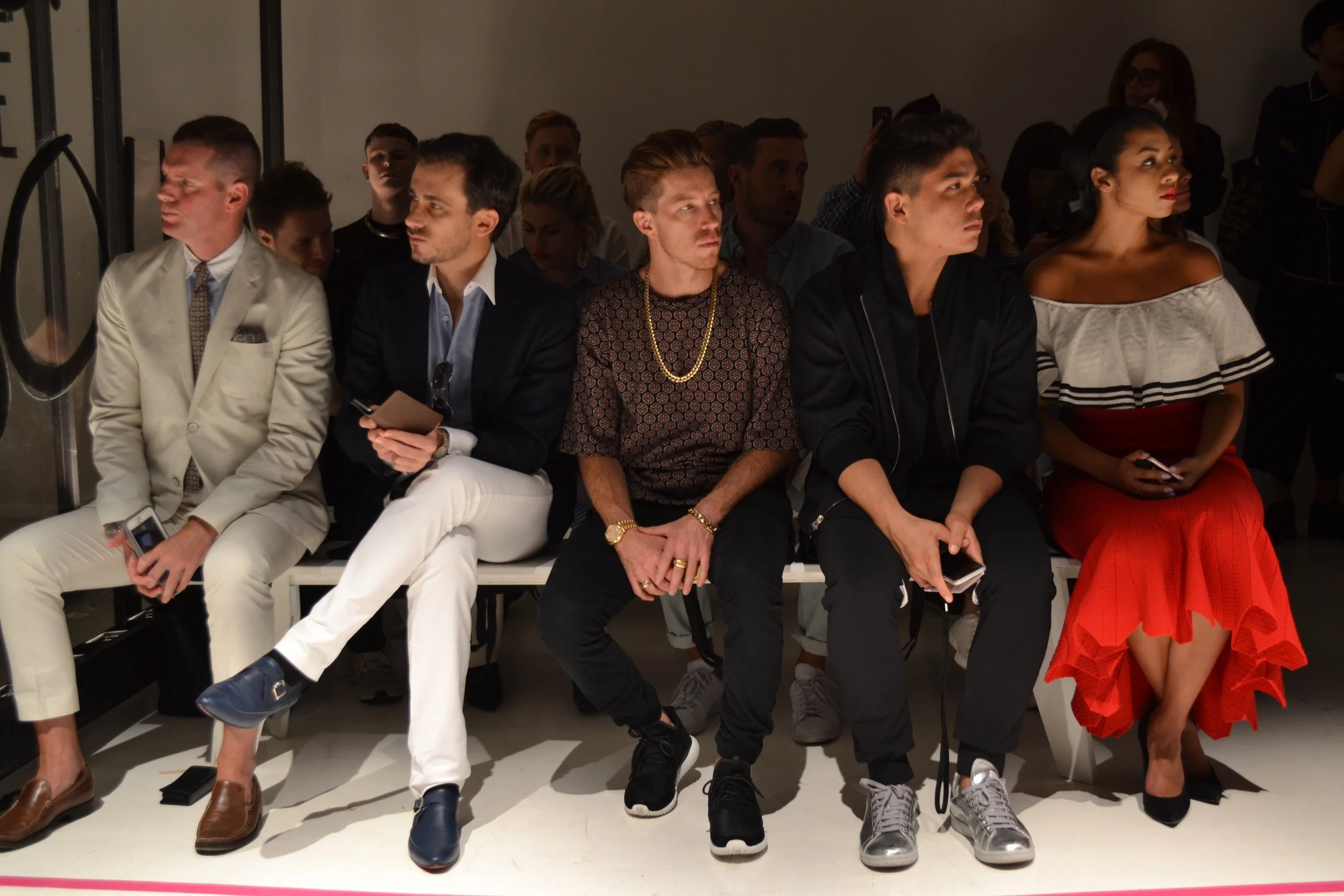 Shaun White sitting front row at Robert Geller.